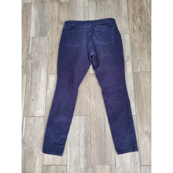 Gap Corduroy Alway Skinny Navy Blue Pants On Size 8 - Picture 2 of 7